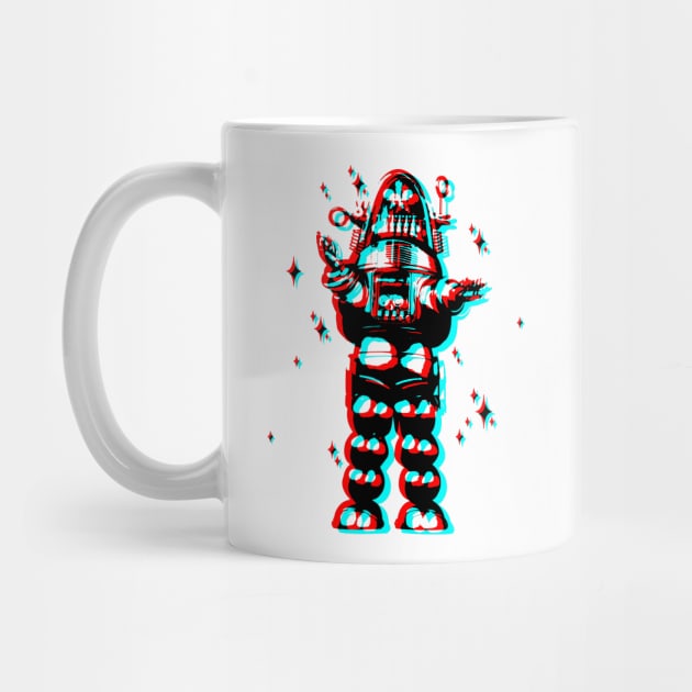 Retro 3D Glasses Style - Robby the Robot 2.0 by KERZILLA